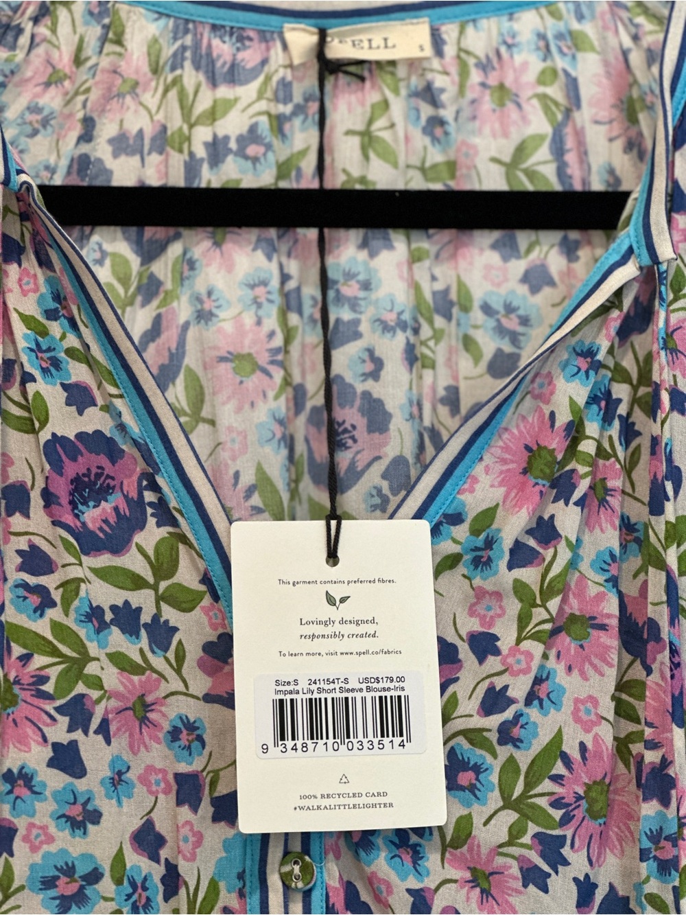 NWOT Spell Impala Floral Peasant Blouse - Picture 4 of 4